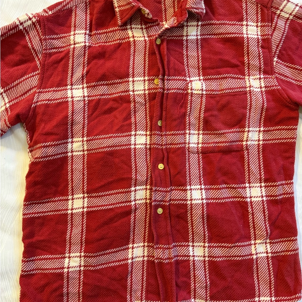 Vintage Jack Hollywood Flannel Shirt Red Plaid L Obscure Y2K Grunge Rare